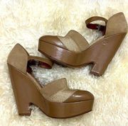 MRKT Lauren Cafe Aulait Platform Retro Style Heels 8.5