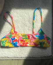 Aurelle Multi Colored Bikini Top