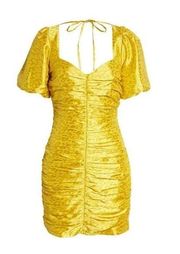 - Nissa Ruched Dress in Honeycomb