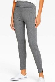 4/$15 A NEW DAY HEATER GRAY FOLD OVER WAIST LEGGINGS