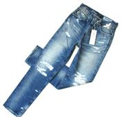 NWT Adriano Goldschmied AG Phoebe in 23 Years Woven Dreams Embroidered Jeans 24