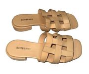 Burberry Lyna Caged Leather Block Sandal 38