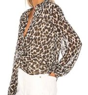 New  Camille Leopard Print Blouse