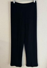 Neiman Marcus 100% Wool Pull On Pants High Rise Black Vintage Straight medium