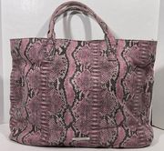 BCBGMAXAZRIA Faux Python Print Tote