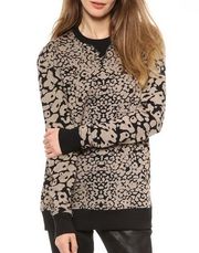 Rag & Bone Amoeba Print Black Taupe Graphic Sweatshirt