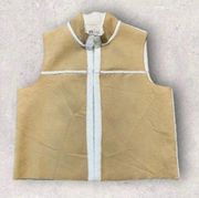 Y2K Suede Sherpa Vest in Cappuccino Women’s Size XL