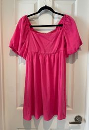 Pink Puff Sleeve Sundress