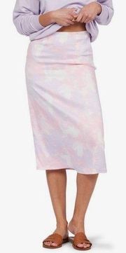 NWOT the lonely star print pink & purple tie dye midi skirt by  sz small