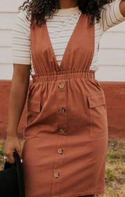 Burnt orange/ rust jumper dress, size large