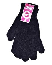 NWT Black Ladies Winter Gloves Size -One Size