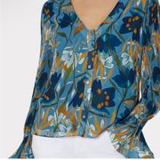 MILLY GREER Watercolor Azaleai Top size Medium NWT