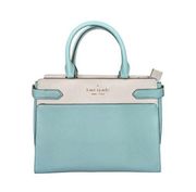 Kate Spade  Staci Satchel Poolside Blue Purse Handbag New York Leather Crossbody