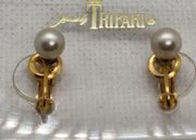 Jewels by Trifari Faux Pearl Clip-On Earrings