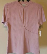 Belle & Sky Pink Short Sleeve Shirt/ Blouse