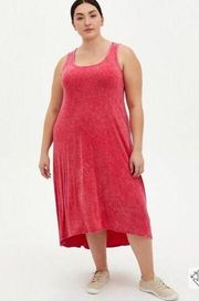 Torrid Super Soft Pink Wash Hi-Lo Maxi Dress Sz.3