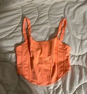 Orange Corset Tank Top