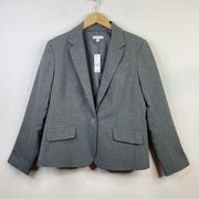 Heathered Gray Classic Suit Jacket Blazer womens 16 new nwt