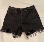 Black Denim Shorts