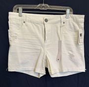 White Denim Shorts