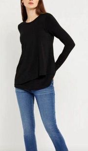 A Pea in the Pod Pull Over Crew Neck Nursing Tee Breastfeeding Maternity XS