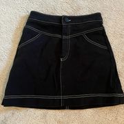 ZARA Black Denim Mini Skirt