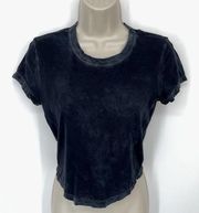 Cotton Citizen NEW Women's Standard Baby Tee T-Shirt Size M Vintage Black Crop