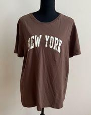 Brown New York T-Shirt