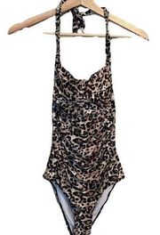 Leopard Print halter one piece