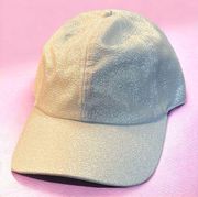 GAP women’s metallic shine silver baseball cap, NWT