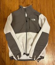 The North Face White and Grey Denali Jacket