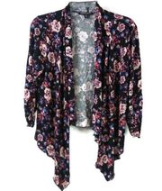 💵 About A Gilr Floral Open Assymetrical Cardigan