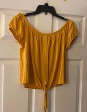 Yellow Off The Shoulder Top