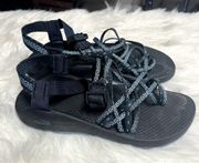 Chaco Women's ZX2 Blue Black Strappy Sports Sandals Size 9