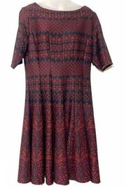 Julian Taylor fit and flare dress ponte 16 EUC