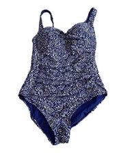 One Piece BOUND by BOND-EYE Australia  Blue Gold SWIMSUIT Bathing Suit