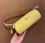 Silver/Retro Yellow Nolita Barrel Bag Pebble Leather #CP 474