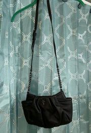 Simply Vera Vera Wang Small Crossbody Bag. Black In EUC. Gunmetal Chain On Sides