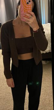 Cardigan + Tube Top Set