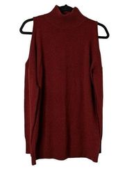Halogen (Nordstrom) Cold Shoulder Turtleneck Sweater Red Rosewood - M - NWOT