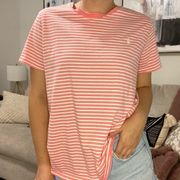 Polo  Ralph Lauren Pink and White Striped T shirt