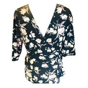 Sienna Sky Floral Wrap Top Size Medium