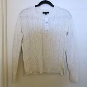 Ann Taylor Aran Crewneck Sweater, S, NWT