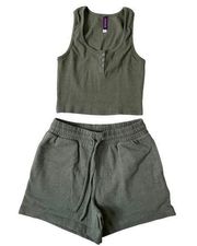 Adore me Green Racerback  Loungewear Sleepwear Set Size S | 40-15