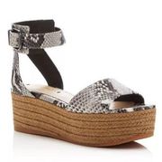 Leather Platform Espadrille Sandals 