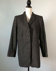 AKRIS | Gray Wool Cashmere Blend Coat Sz 14