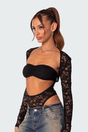 zoey lace two piece bodysuit