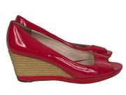 Prada Berry Patent Leather Whipstitch Trim Pumps Size 9 US 39 EU