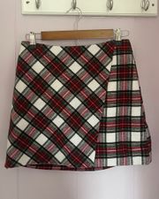 Plaid Wool Skirt