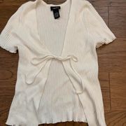 Rue 21 White Tie Up Cardigan